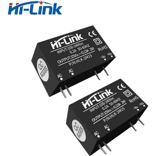 Free Ship 10pcs/lot 2W 15V 130mA output HLK-2M15 AC DC Step down power supply module
