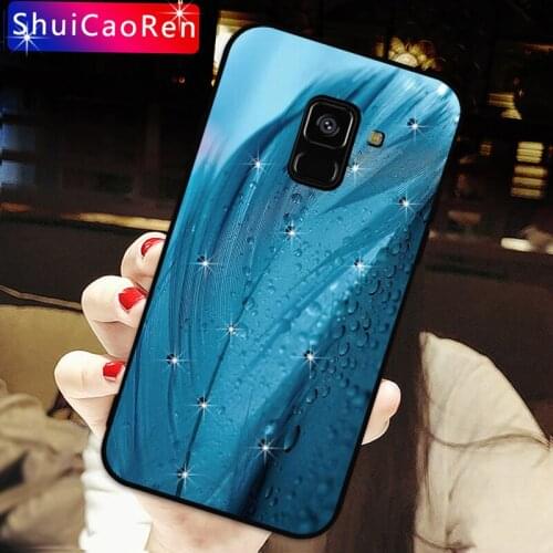 Luxury Rhinestone Case For Samsung Galaxy A5 A7 A8 J4 J6 J8 A6 Plus 2018 Bling Diamond Black Cover For Samsung A8S A9 2019