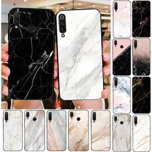TOPLBPCS Pink White Marble DIY phone Case cover Shell For Redmi note 8Pro 8T 9 Redmi note 6pro 7 7A 6 6A 8 5plus