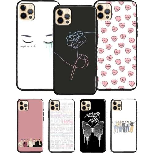 Love Yourself Wings Logo For iPhone 12 Pro Max Mini 7 8 Plus Phone Case For iPhone 11 Pro Max XS XR X SE 2020 Cover