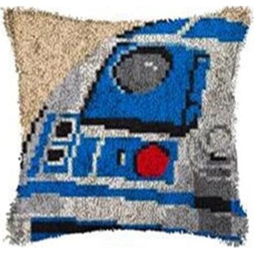 DIY Latch hook pillow with Pre-Printed Pattern for kids Foamiran for needlework Home decoration Decorative cushions Hook mat