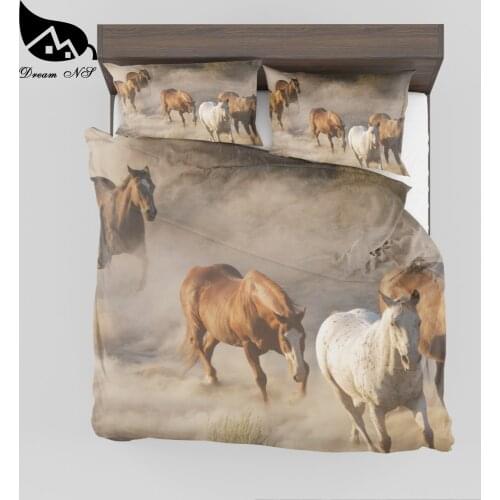 Dream NS horse 3D effect prints Comfor Quilt Duvet Polyester cotton home textile products kussensloop SMY58
