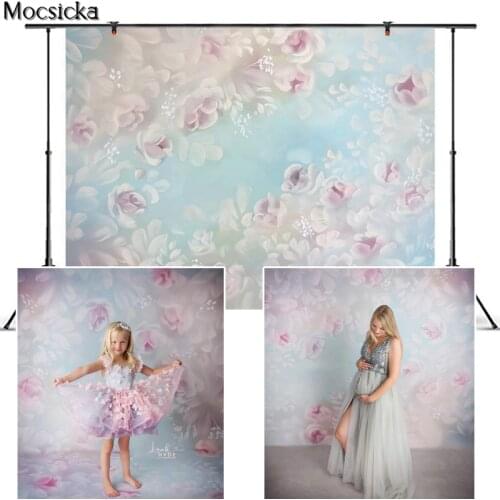 Newborn Flower Photography Background Hand Drawn Style Big Flower Child Portrait photo Backdrop Decoration Studio Baby Shower