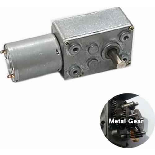 GW-370 DC Turbine Worm Reduction Gear Motor 6V 12V 24V Robot DIY Model GOOD MOTOR