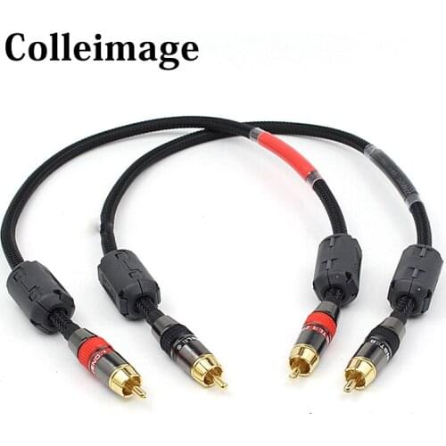 Hifi 4N OFC 2RCA Cable Hi-end Male to Male DVD Player Amplifier Interconnect Audio RCA Cable