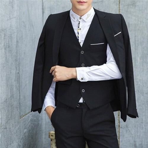 2PCS JACKET+PANTS Set Men Suits Plus Size Business Office Suits Male Wedding Party Blazer Bridegroom Groomsman Tuxedos
