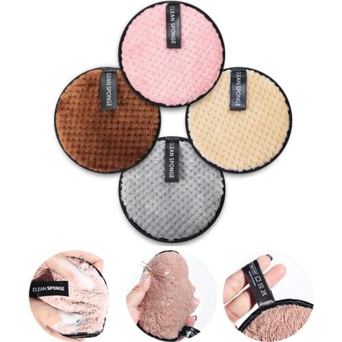 Reusable Makeup Remover Pads Wipes New Microfiber Make Up Removal Pad Sponge Cleaning Remover Tool