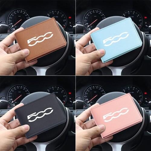 Driving License/Credit Card Holder Men Slim Anti Protect Travel ID Cardholder Women Rfid PU Wallet for Fiat 500