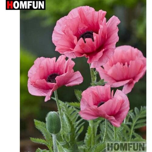 HOMFUN Full Square/Round Drill 5D DIY Diamond Painting "flower" Embroidery Cross Stitch 5D Home Decor A16429