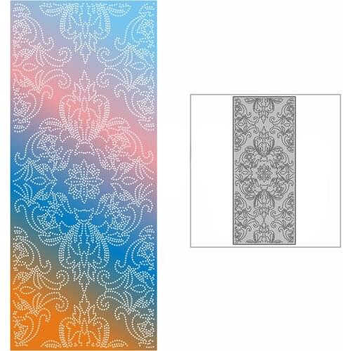 New Slim Spotted Noble Flowers Background Plate Craft Embossing Mold 2021 Metal Cutting Dies for Scrapbooking Album Card Making