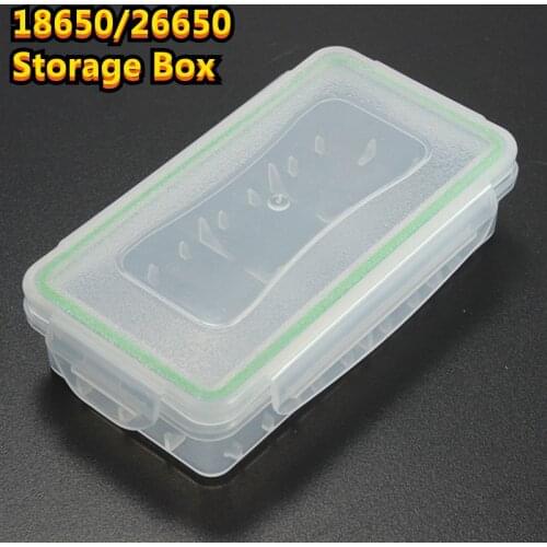 Transparent plastic 18650 battery box storage case holder for 2x 18650 4x 16340 battery waterproof storage box case