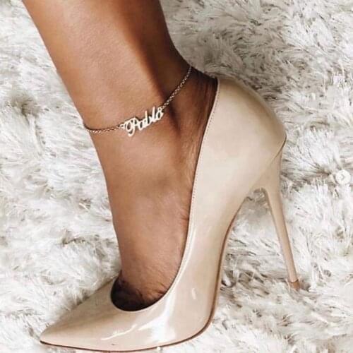 Personalized Custom Name Numbers Anklet For Women 3 Colors Stainless Steel Charms Handwriting Love Anklet Jewelry Couple Gifts