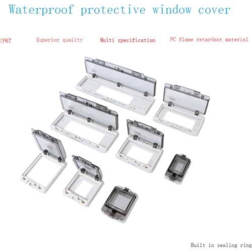 2-18 way circuit breaker switch transparent protection cover IP67 waterproof box shielding switch window protection cover