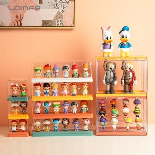 Clear Acrylic Blind Box Showcase Pop Mart Figures Display Case Garage Kits Collectible Model Storage Box Lego Toy Doll Organizer