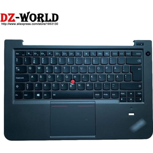 Sweden Finland Backlit Keyboard with Shell Palmrest Upper Case and Touchpad NFC for Lenovo Thinkpad S3 S431 S440 Laptop 04X4227