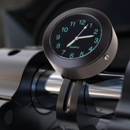 Glow In Dark Clock Motorcycle Alluminum Alloy Dial Mini for Mounting Bicycle A0NE