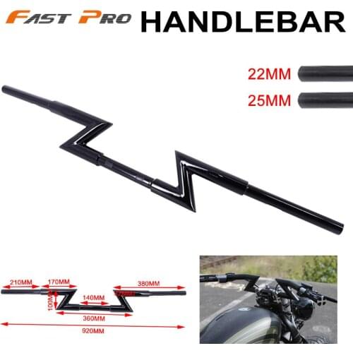 Universal 22/25mm Motorcycle Handlebar Drag Z Bar Handle Bars For Harley Honda Yamaha Kawasaki Suzuki Chopper Bobber Cafe Racer