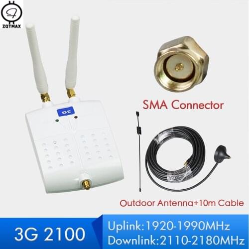 ZQTMAX 3G Cellular Signal Amplifier UMTS 2100mhz Network Data Repeater 2100 Internet signal booster