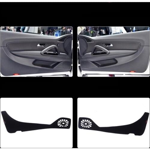 2pcs Fabric Door Protection Mats Anti-kick Decorative Pads For Volkswagen Scirocco 2009-2015