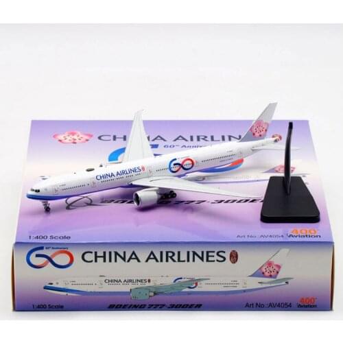 1:400 Scale China Airways B777-300ER Airline Model with Base Alloy Aircraft For Collectible Souvenir Show Gift Toy