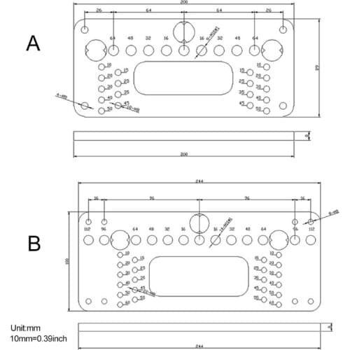 1 Set) Multi-purpose Woodworking Handle Hole Punch Closet Door Cabinet Locator Porous at the Same Time Sturdy Tools