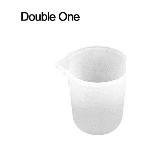 10pcs Scale Cup 100ml Crystal Glue Cube Silicone Resin Mould Reusable Cup DIY Handmade Craft Tool Accessories for Jewelry Making