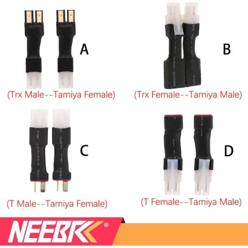 2Pcs Wireless TRX T Plug Male Female To Mini Tamiya Plug Female Male Adapter Connector For Kyosho RC Battery ESC High Quality