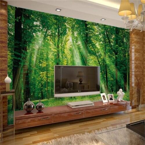 3d huge mural light in forest papel de parede background bedroom sofa tv wallpaper murals wallpaper