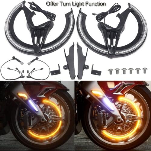 Motorcycle Accessories Turn Light Function Brake Disc LED Rotors Covers Cornering Lamp For Honda Gold Wing GL1800 F6B 2018 +Up