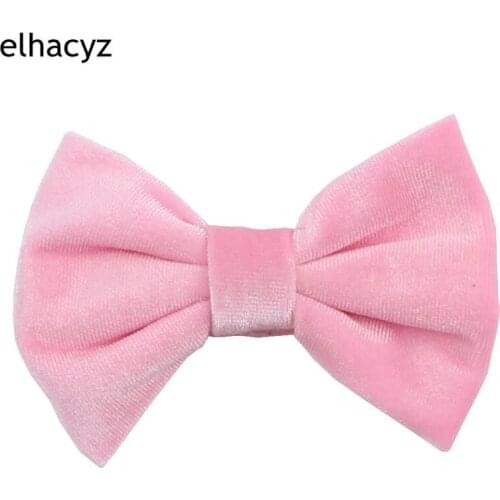 1PC Retail 4''/5''/7'' Big Smooth Velvet Kids Hair Bows with/without Clips Autumn&Winter Hair Accessories Girls Headwear