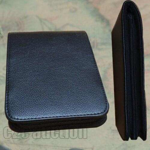 PEN CASE 12 FOUNTAIN OR ROLLER BALL NEW ANTIQUE BLACK NEW AND IMPROVED PVC