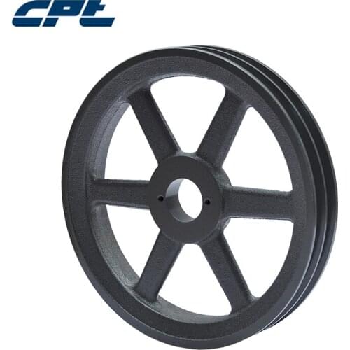 CPT 2BK80H v belt pulley, Cast Iron, B Belt Section, 2 Grooves, H bush required, 7.75"OD, ISO9001 certified 2BKH Pulley