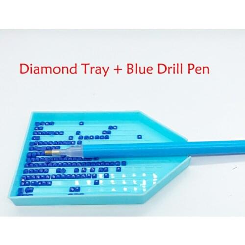DIY Diamond Painting Tools Kit Point Drill Pen with Drill Plate Tray 5D Diamond Painting Accessories