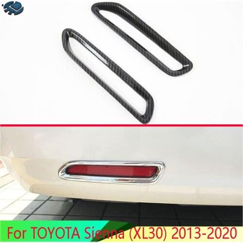 For TOYOTA Sienna (XL30) 2013-2020 Car Accessories ABS Chrome Front Fog Light Lamp Cover Trim Molding Bezel Garnish Sticker
