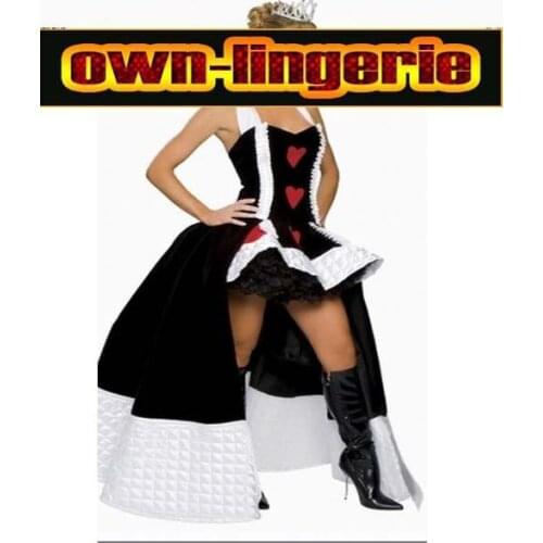 Front heart pattern fairy and elegant woman adult queen costume queen costume w1010