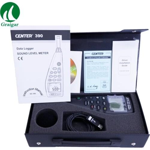 CENTER-390 Datalogger Sound Level Meter 32000 Records Data Logger Resolution: 0.1dB