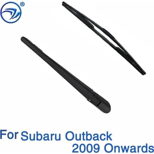 Wiper 14" Rear Wiper Blade & Arm Set Kit For Subaru Outback 2009 Onwards Windshield Windscreen Rear Window