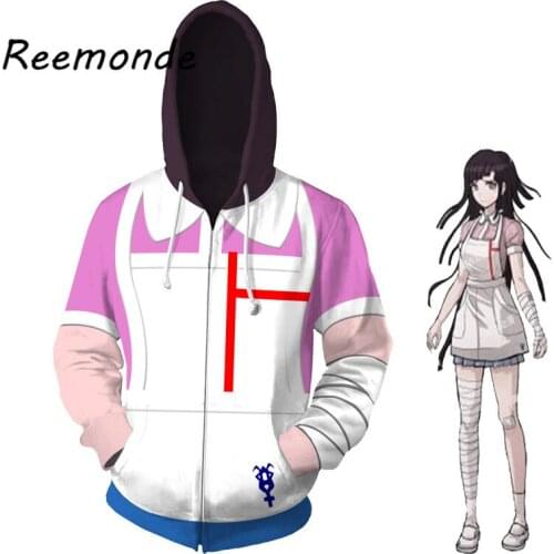 Dangan Ronpa 2 Costume Mikan Tsumiki Cosplay Hoodies Sweatshirts Mens Danganronpa Hoodie streetwear Coat For Women Jacket