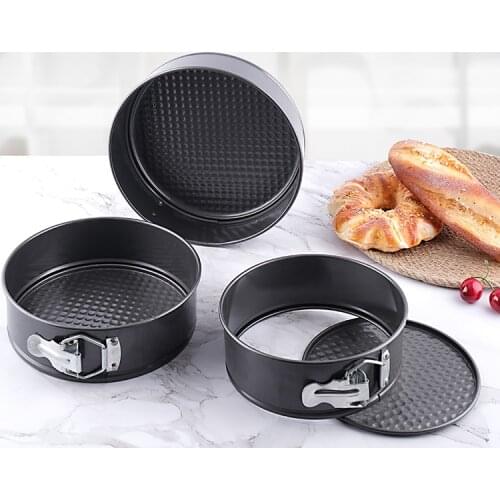 4/6/7/8/9/10 inch round baking mold carbon steel non-stick cake mold live bottom diy bakeware tool