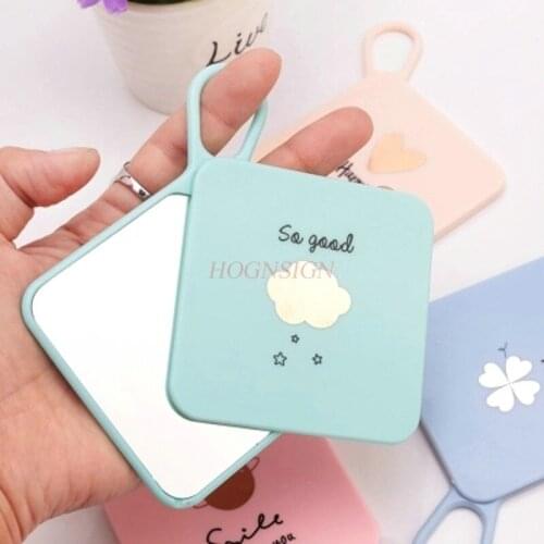 Small Mirror Cute Portable Makeup Mirror Mini Folding Portable Mirror Beauty Mirror Cartoon Small Mirror Sale