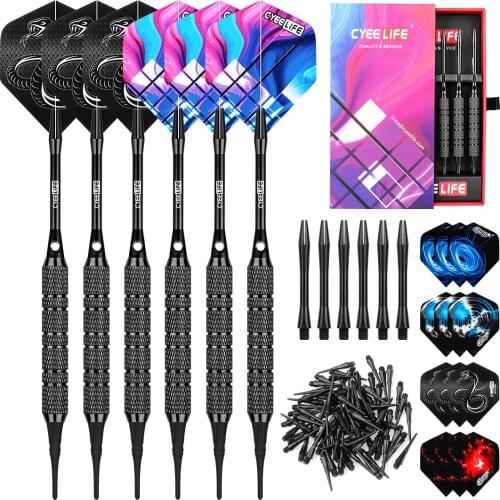 CyeeLife 16/20g Soft Tip Darts Set Professional For Plastic Electronic Dartboard Indoor Dartboard Game Family bar entertainment