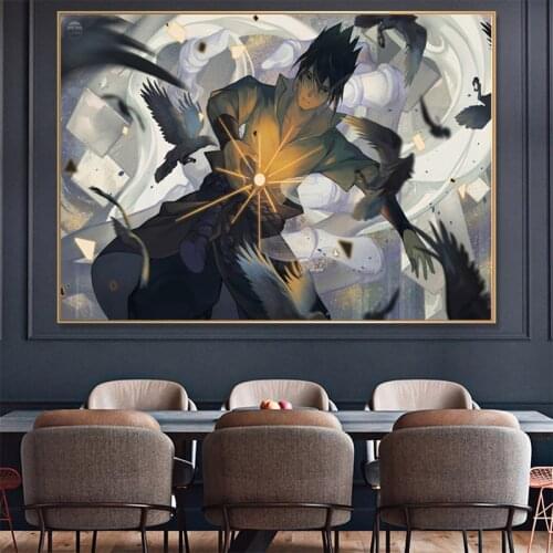 Naruto Sasuke Anime Poster HD Print Oil Canvas Painting Wall Art Picture Home Dorm Living Room Bedroom Decoration Cuadros