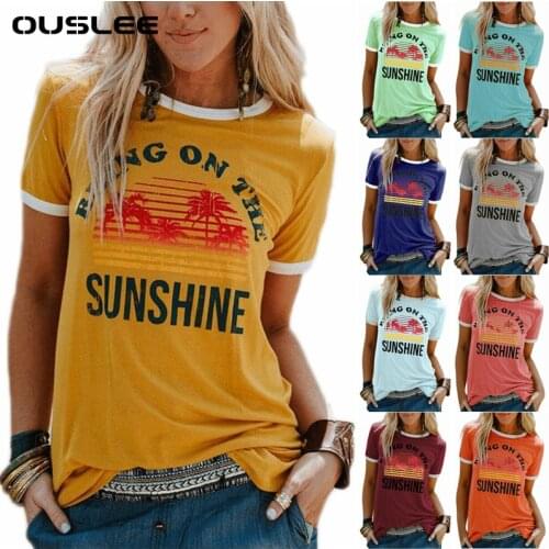 OUSLEE Women's T-shirts With Inscriptions