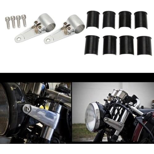 Aftermarket free shipping motorcycle parts billet Aluminum Headlight Fork Mounting Brackets For 35mm 39mm 41mm Forks CHROMED