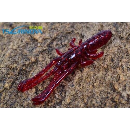 5Pcs Trulinoya soft shrimp Fish bait 7.7cm 4.3g soft lure jig wobbler swivel rubber lure fishing Tackle worms bass lure