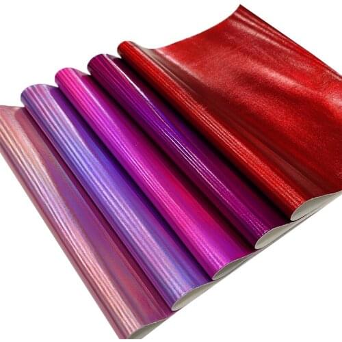 Solid Color Metallic Effect Pearly Flashing Soft Thin PU Leatherette Fabric Sheet for Making Craft/Sewing/Cover/Decorative