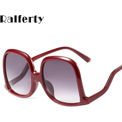 Ralferty 2020 Oversized Sunglasses Women Irregular Shaped Shades For Women Fashion UV400 Big Frame Sun Glasses F95529