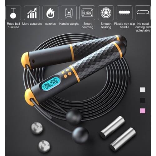 Jump Rope Counter Speed Digital Jump Rope Crossfit Adjustable Sound Reminder Skipping Rope Fitness Jump Rope Professional