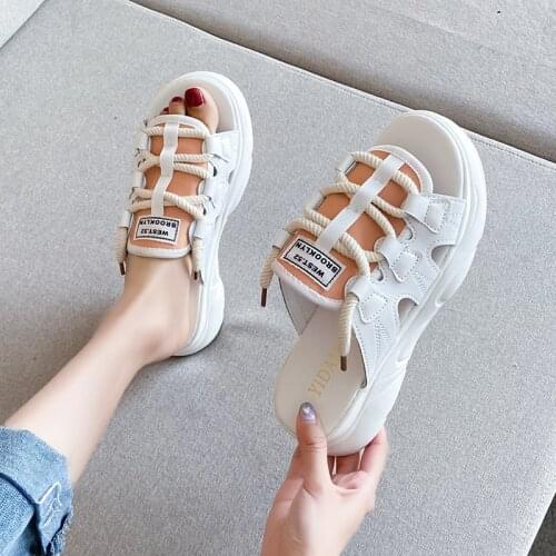 Shoes Woman 2021 Slippers Flat Pantofle Heeled Mules Platform Luxury Slides Med New High Sneaker Soft Designer Rubber Fashion Fa