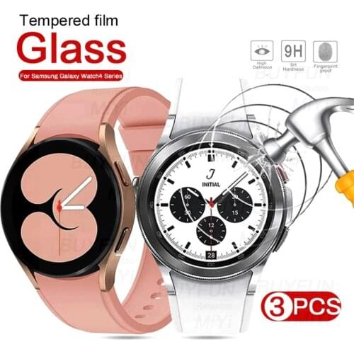 3Pcs Full Cover Tempered Glas For Samsung Galaxy Watch 4 40mm 44mm Classic 42mm 46mm HD Clear Armor Safety Screen Protector Film